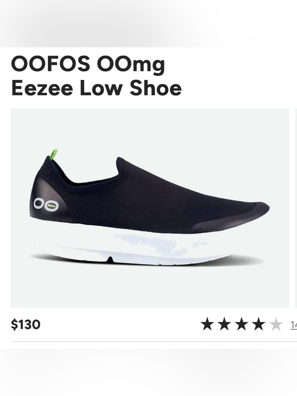 OOFOS 00mg Eezee Pull on Black Woman’s size 7.5